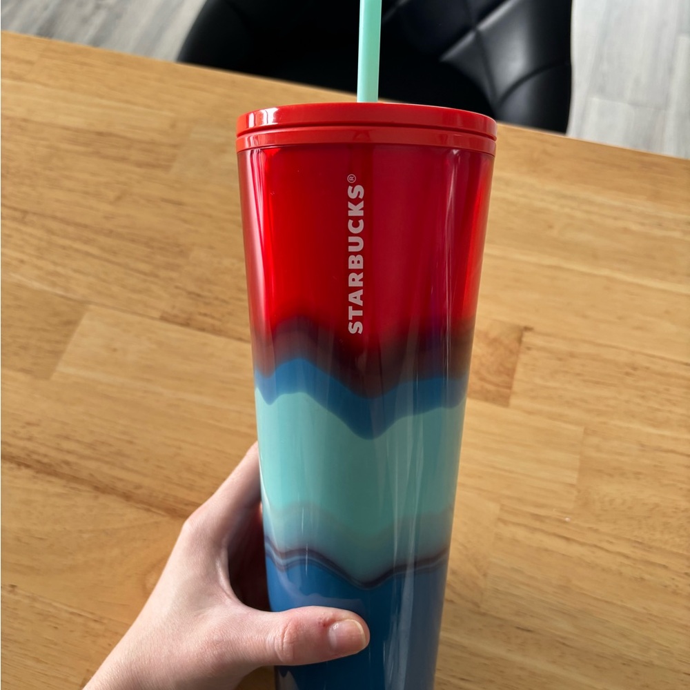 Starbucks Red and Blue Gradient Tumbler